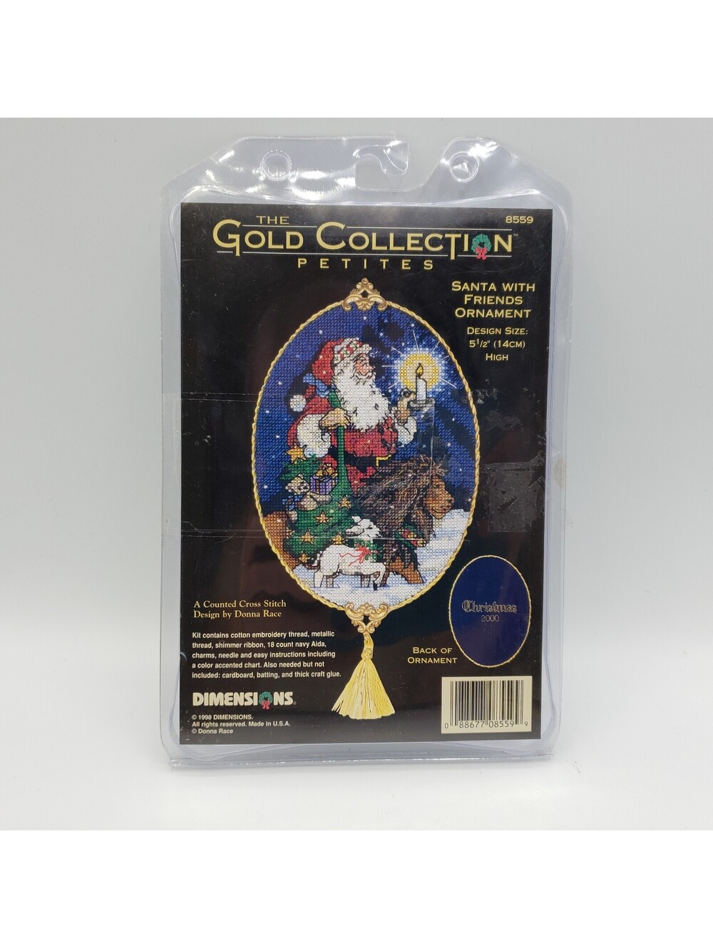 Dimensions Gold Collelction Petites Santa With Friends Counted Cross Stitch Kit
